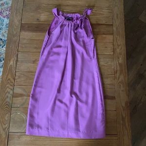 Purple Banana Republic Silk Bow Minidress